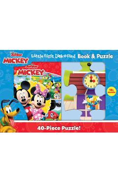 Disney Junior Mickey Mouse Clubhouse: Little First Look and Find Book & Puzzle - Pi Kids