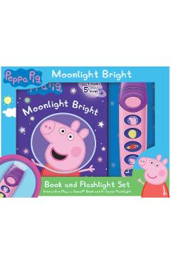 Peppa Pig Moonlight Bright: Book and Flashlight Set [With Flashlight] - Pi Kids