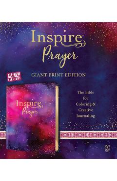 Inspire Prayer Bible Giant Print NLT (Leatherlike, Purple): The Bible for Coloring & Creative Journaling - Tyndale