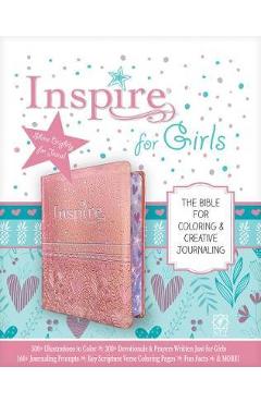 Inspire Bible for Girls NLT (Leatherlike, Pink): The Bible for Coloring & Creative Journaling - Tyndale