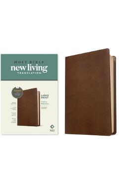 NLT Large Print Thinline Reference Bible, Filament Enabled Edition (Red Letter, Leatherlike, Rustic Brown) - Tyndale