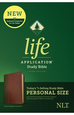 NLT Life Application Study Bible, Third Edition, Personal Size (Leatherlike, Brown/Tan) - Tyndale