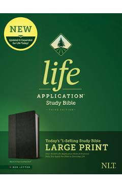 NLT Life Application Study Bible, Third Edition, Large Print (Leatherlike, Black/Onyx) - Tyndale