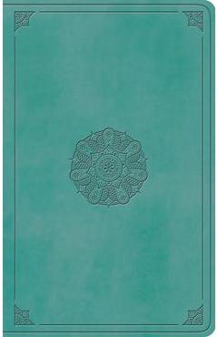ESV Large Print Value Thinline Bible (Trutone, Turquoise, Emblem Design) -
