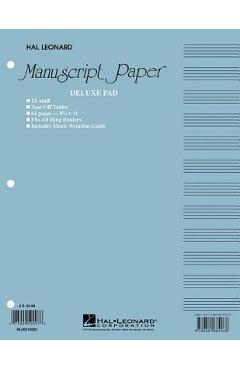 Manuscript Paper (Deluxe Pad)(Blue Cover) - Hal Leonard Corp