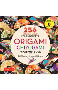 Origami Chiyogami Paper Pack Book: 256 Double-Sided Folding Sheets (Includes Instructions for 8 Projects) - Tuttle Publishing