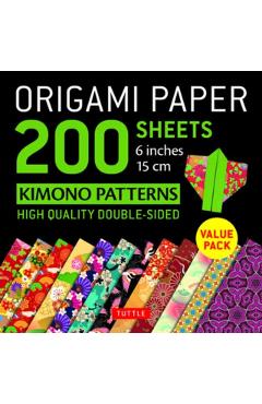 Origami Paper 200 Sheets Kimono Patterns 6 (15 CM): Tuttle Origami Paper: High-Quality Double-Sided Origami Sheets Printed with 12 Patterns (Instructi - Tuttle Publishing