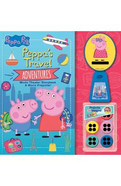 Peppa pig: peppa's travel adventures storybook & movie projector - meredith rusu
