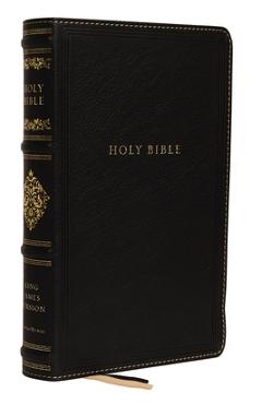 Kjv, Sovereign Collection Bible, Personal Size, Genuine Leather, Black, Red Letter Edition, Comfort Print: Holy Bible, King James Version - Thomas Nelson