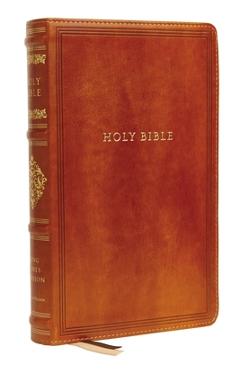 Kjv, sovereign collection bible, personal size, leathersoft, brown, red letter edition, comfort print: holy bible, king james version - thomas nelson