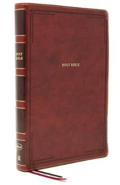 Nkjv, Thinline Bible, Giant Print, Leathersoft, Brown, Thumb Indexed, Red Letter Edition, Comfort Print: Holy Bible, New King James Version - Thomas Nelson