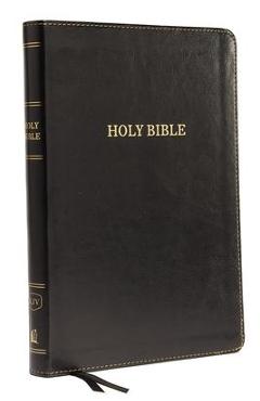 KJV, Thinline Bible, Large Print, Imitation Leather, Black, Indexed, Red Letter Edition - Thomas Nelson
