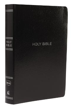 NKJV, Reference Bible, Center-Column Giant Print, Leather-Look, Black, Red Letter Edition, Comfort Print - Thomas Nelson