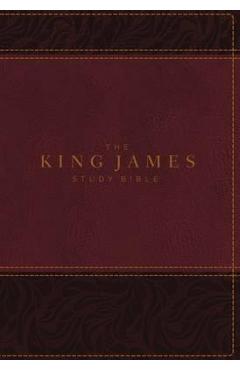 The King James Study Bible, Imitation Leather, Burgundy, Full-Color Edition - Thomas Nelson
