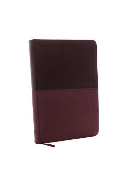 NKJV, Value Thinline Bible, Large Print, Imitation Leather, Burgundy, Red Letter Edition - Thomas Nelson