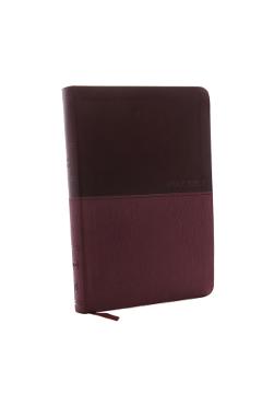 NKJV, Value Thinline Bible, Large Print, Imitation Leather, Burgundy, Red Letter Edition - Thomas Nelson