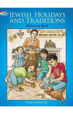Jewish Holidays and Traditions Coloring Book - Chaya Burstein
