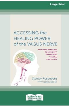 Accessing the Healing Power of the Vagus Nerve: Self-Exercises for Anxiety, Depression, Trauma, and Autism (16pt Large Print Edition) - Stanley Rosenberg