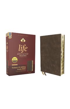 Niv, Life Application Study Bible, Third Edition, Bonded Leather, Brown, Red Letter, Thumb Indexed - Zondervan