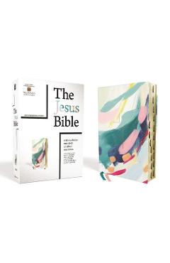 The Jesus Bible Artist Edition, Niv, Leathersoft, Multi-Color/Teal, Thumb Indexed, Comfort Print - Passion