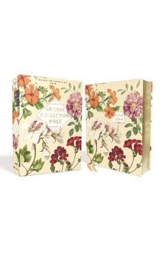 Nasb, Artisan Collection Bible, Leathersoft, Almond Floral, Red Letter Edition, 1995 Text, Comfort Print - Zondervan