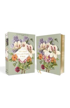 Nasb, Artisan Collection Bible, Leathersoft, Sage Floral, Red Letter Edition, 1995 Text, Comfort Print - Zondervan