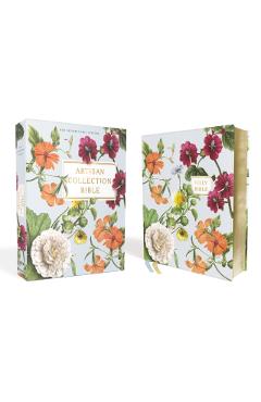 Niv, Artisan Collection Bible, Leathersoft, Blue Floral, Red Letter Edition, Comfort Print - Zondervan