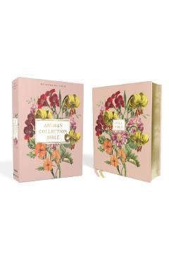 Niv, Artisan Collection Bible, Leathersoft, Blush Floral, Red Letter Edition, Comfort Print - Zondervan
