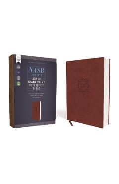 Nasb, Super Giant Print Reference Bible, Leathersoft, Brown, Red Letter Edition, 1995 Text, Comfort Print - Zondervan