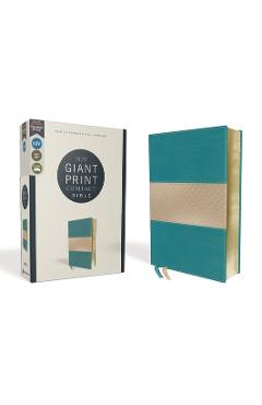 Niv, Giant Print Compact Bible, Leathersoft, Teal, Red Letter Edition, Comfort Print - Zondervan