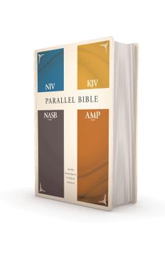 Niv, Kjv, Nasb, Amplified, Parallel Bible, Hardcover: Four Bible Versions Together for Study and Comparison - Zondervan
