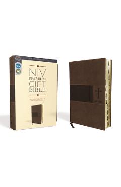 Niv, Premium Gift Bible, Leathersoft, Brown, Red Letter Edition, Indexed, Comfort Print - Zondervan
