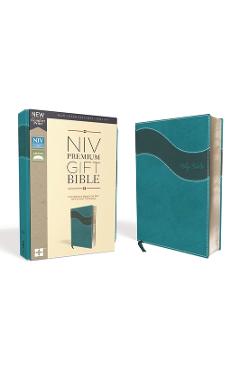 Niv, Premium Gift Bible, Leathersoft, Blue, Red Letter Edition, Indexed, Comfort Print - Zondervan