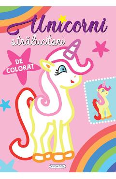 Unicorni stralucitori de colorat: Roz - GIRASOL