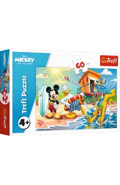 Puzzle 60. Distractie pe plaja cu Mickey Mouse