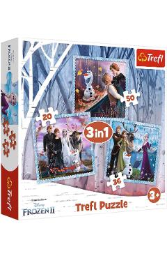 Puzzle 3 in 1. Frozen 2: Regatul de gheata