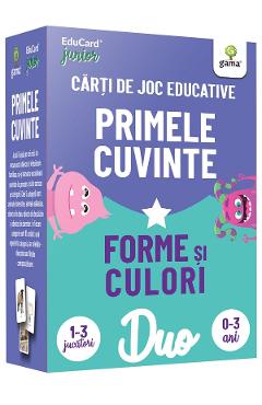 Primele cuvinte. Forme si culori. Carti de joc educative Carti imagine 2022