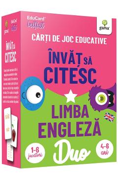 Invat sa citesc. Limba engleza. Carti de joc educative