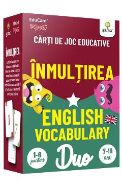 Inmultirea. English Vocabulary. Carti de joc educativ Carti imagine 2022