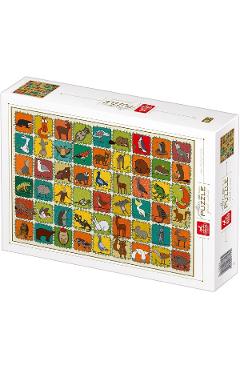 Puzzle 1000. Pattern Forest Animals. Modele cu animale din padure