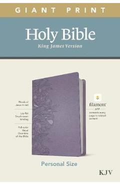 Kjv personal size giant print bible, filament enabled edition (leatherlike, peony lavender) - tyndale