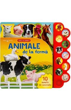 Bebe invata. Animale de la ferma. Carte cu sunete Animale. imagine 2022