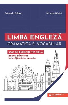 Limba engleza. Gramatica si vocabular. 3000 de exercitii tip grila pentru admiterea in invatamantul superior - Petronela Colbea, Nicoleta Danila