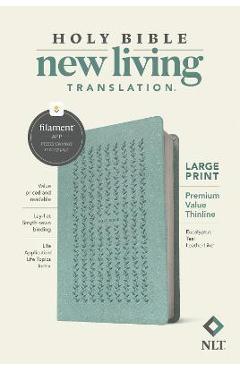 NLT Large Print Premium Value Thinline Bible, Filament Enabled Edition (Leatherlike, Eucalyptus Teal) - Tyndale