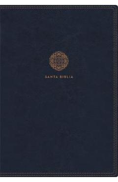 Biblia reina valera 1960 letra supergigante, leathersoft, con cierre, azul / spanish bible rvr60 super giant print, leathersoft with zipper, blue - rvr 1960- reina valera 1960