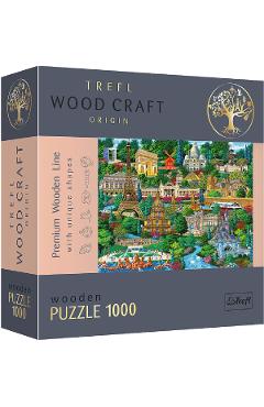 Puzzle 1000 din lemn. Obiectivele turistice faimoase din Franta