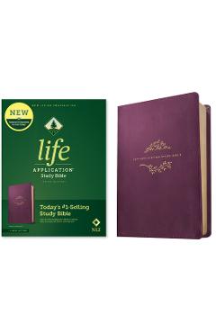 NLT Life Application Study Bible, Third Edition (Red Letter, Leatherlike, Purple) - Tyndale