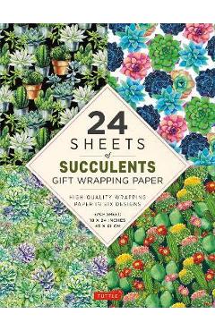 Succulents Gift Wrapping Paper - 24 Sheets: High-Quality 18 X 24 (45 X 61 CM) Wrapping Paper - Tuttle Publishing