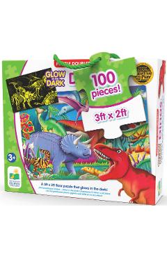 Puzzle straluceste in intuneric. Dinozauri