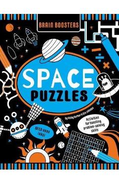 Brain Boosters Space Puzzles (with Neon Colors) Learning Activity Book for Kids: Activities for Boosting Problem-Solving Skills - Vicky Barker